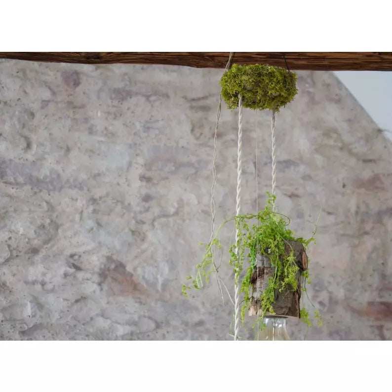 Suspension florale lumineuse, Suspension bohème fleurs blanches et roses, Lustre Salon de Mariage Farmhouse Bohemian, fleurs stabilisées