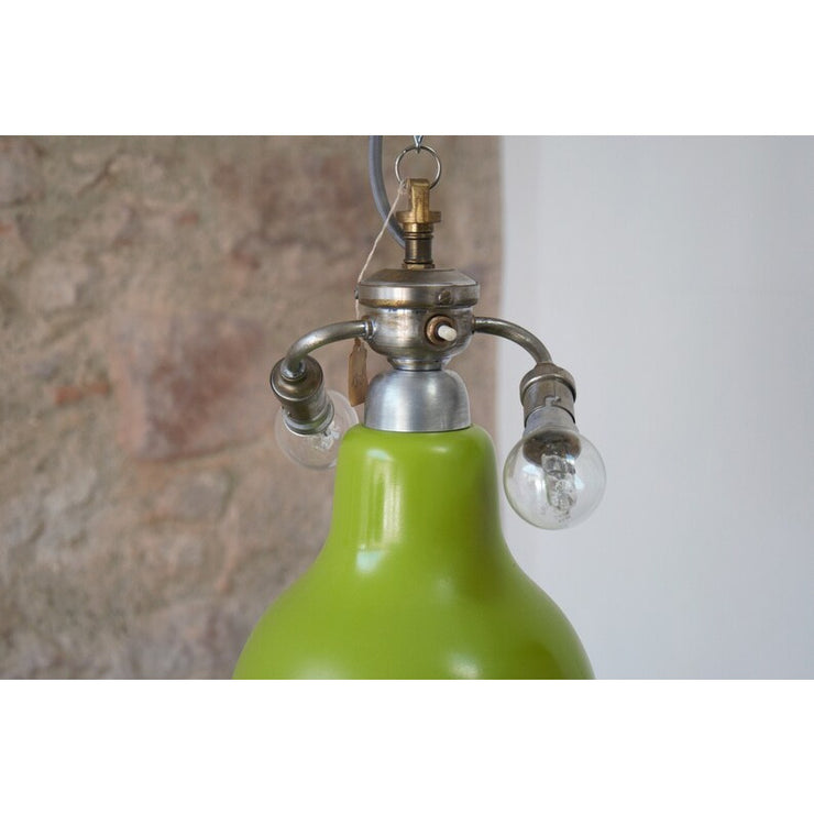 Suspension Luminaire Abat-Jour Vert Anis, Lampe de Plafond Style Industriel, Lustre Pendant Vert, Suspension d'éclairage Intérieur Salon