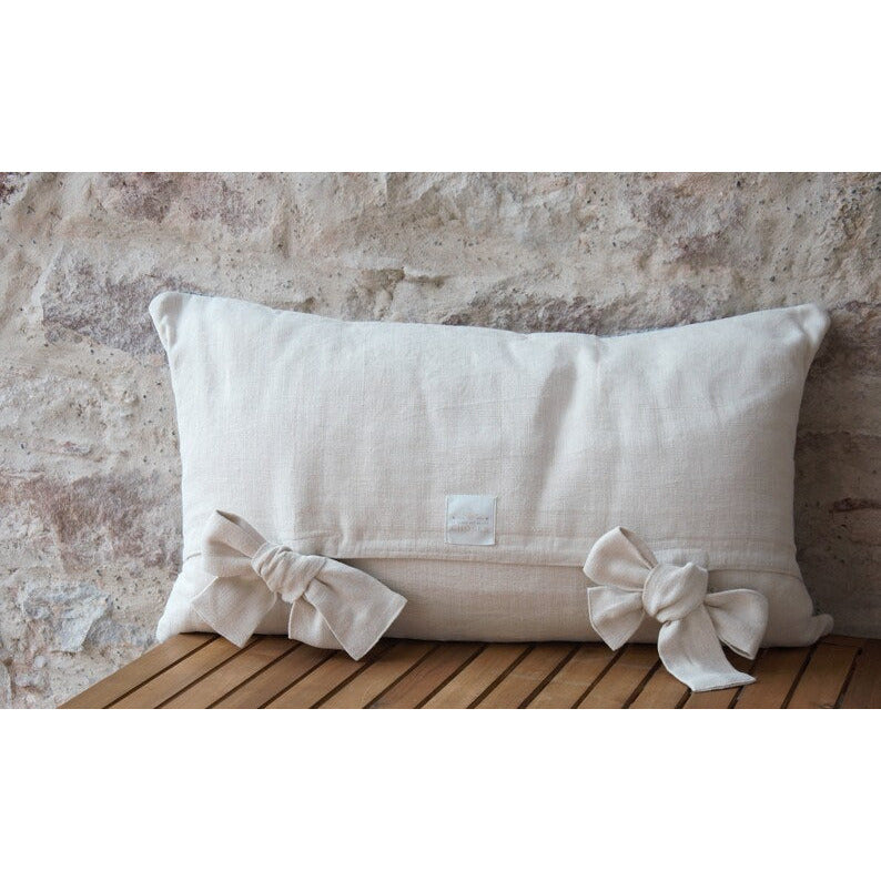 Antique Style Blue Floral lace Linen Decorative Cushion Pillow, Bedroom Sofa Cushion Decorations, French Style Cushions Pillows