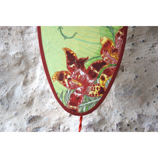 Applique ovale lin red orchid