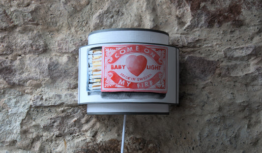 Applique murale double" PERFECT MATCH", papier et lin.