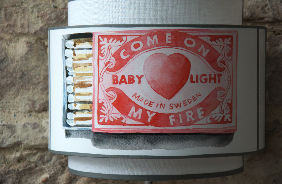 Applique murale double" PERFECT MATCH", papier et lin.