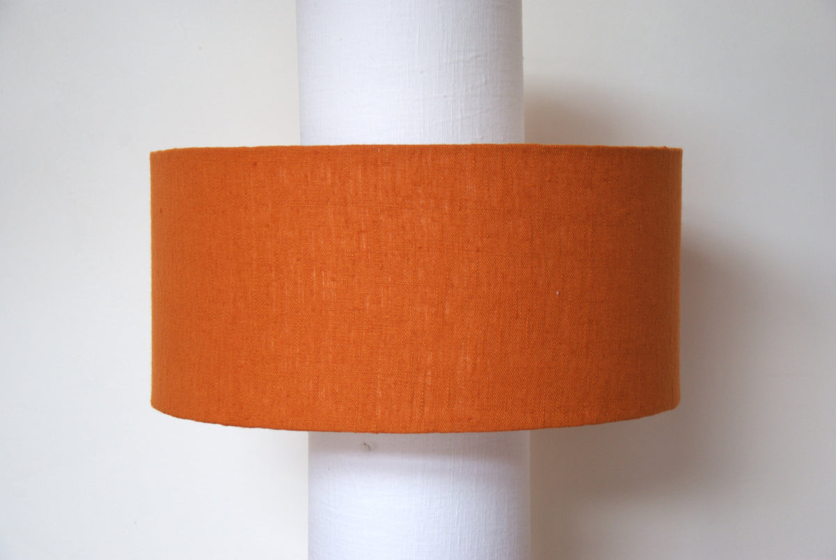 Lampe à poser " Orange Mecanik " lin lavé.
