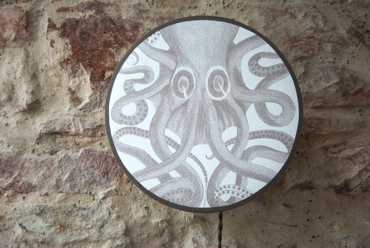 Applique murale ronde " OCTOPUS" pieuvre  papier peint .