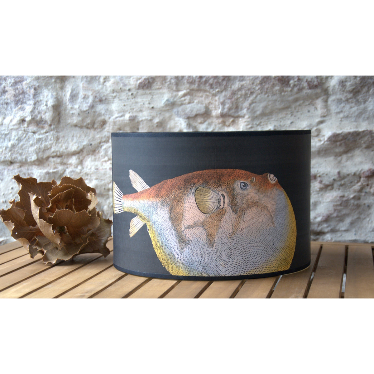 Abat jour tambour papier peint Acquarius de chez Cole and Son