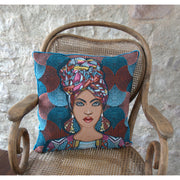 Sakina French Jacquard Square Decorative Cushion 