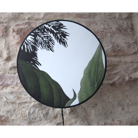 Applique murale ronde papier peint Jungle savane de chez Livettes Wallpapers