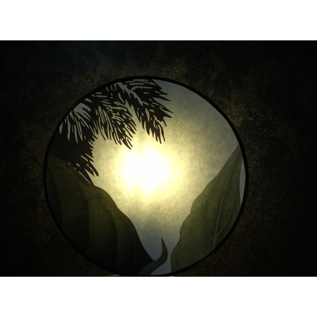 Applique murale ronde papier peint Jungle savane de chez Livettes Wallpapers