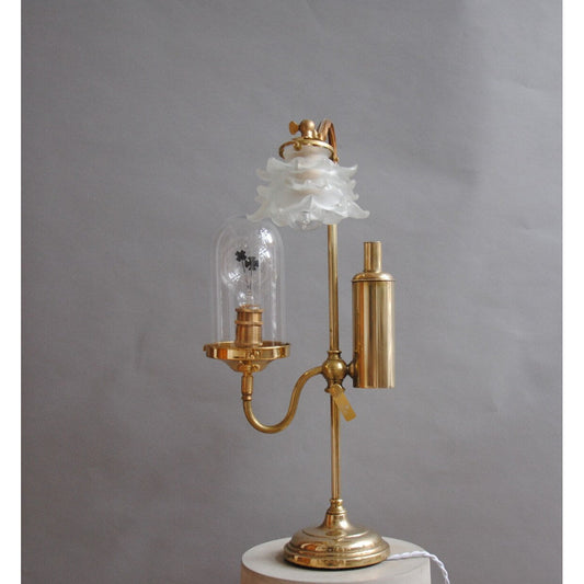 Lampe à poser lampe étudiant abat-jour tulipes, neon aérolux. Pièce unique.