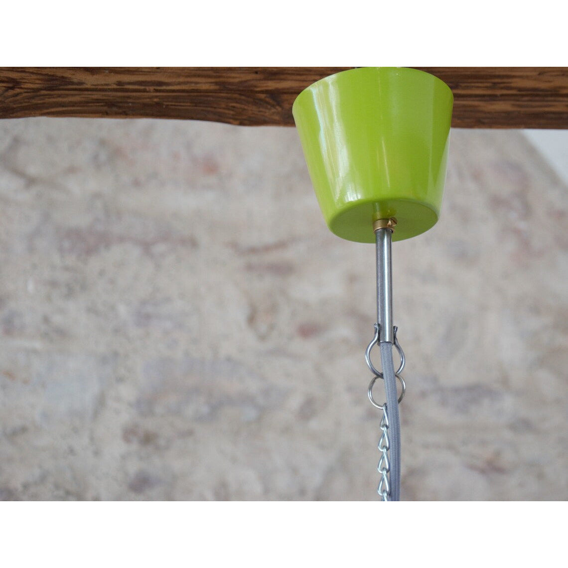 Suspension Luminaire Abat-Jour Vert Anis, Lampe de Plafond Style Industriel, Lustre Pendant Vert, Suspension d'éclairage Intérieur Salon