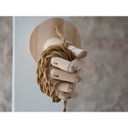 Wall lamp articulated hand in wood.