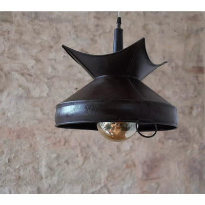 Industrial winery funnel pendant light, industrial lighting, upcycling pendant light, rustic pendant light.