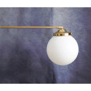 Modern Suspension Light Fixture Globes, Brass Modern Opaline Glass Pendant Lamp, Contemporary Hanging Ceiling Lamp Light Fixture