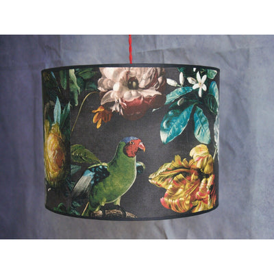 Suspension lampshade Birds in Spingtime by Eijffinger on golden polyphane. 