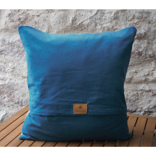 Coussin décoratif en velours d'ameublement multicolore enfants.