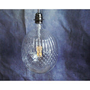 Bellaluce light suspension, bulb globe in glass and Bohemian crystal.