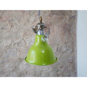 Suspension Luminaire Abat-Jour Vert Anis, Lampe de Plafond Style Industriel, Lustre Pendant Vert, Suspension d'éclairage Intérieur Salon