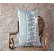 Antique Style Blue Floral lace Linen Decorative Cushion Pillow, Bedroom Sofa Cushion Decorations, French Style Cushions Pillows