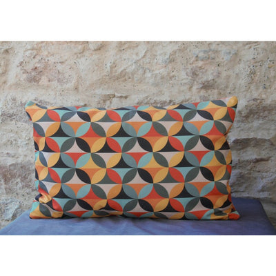 60's geometric velvet decorative cushion.