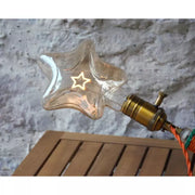 Lampe à poser ancienne bouteille en verre scoubidous étoilé vintage, lampe à poser design vintage