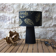 Velvet table lamp, unique piece. 