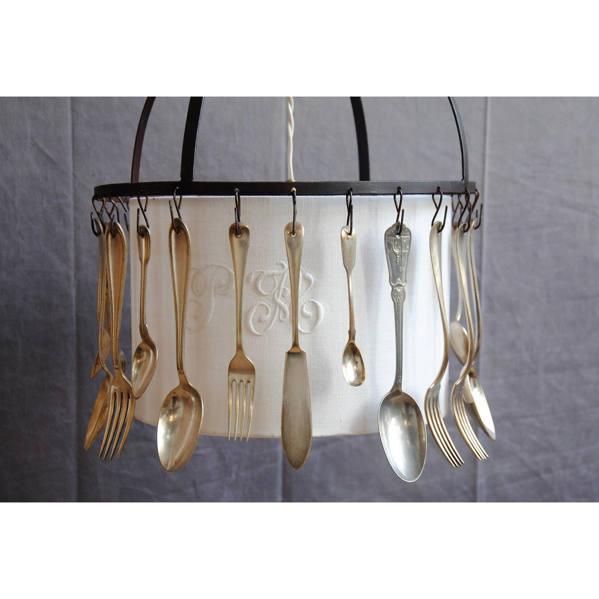 Antique Art Deco Light Suspension Wall Light Fixture, Unique Silverware Light Fixture, Retro Victorian Wall Light Suspension Decor - Letempsdesbelleschoses