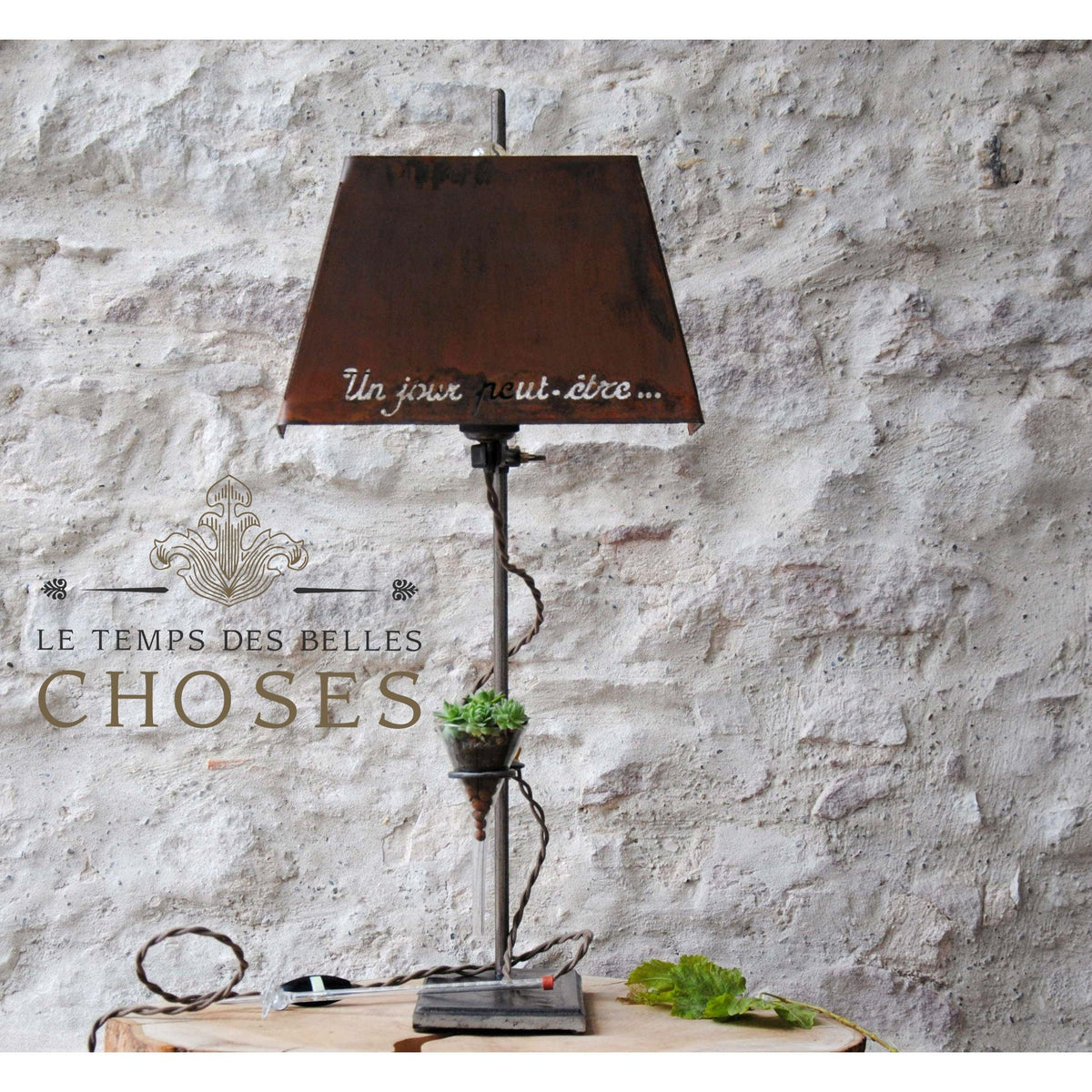 Lampe à poser support de chimie : "Un jour, peut être ". Pièce unique - Letempsdesbelleschoses