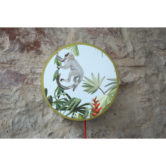 Applique murale lumineuse enfants, papier peint animaux exotiques. - Letempsdesbelleschoses