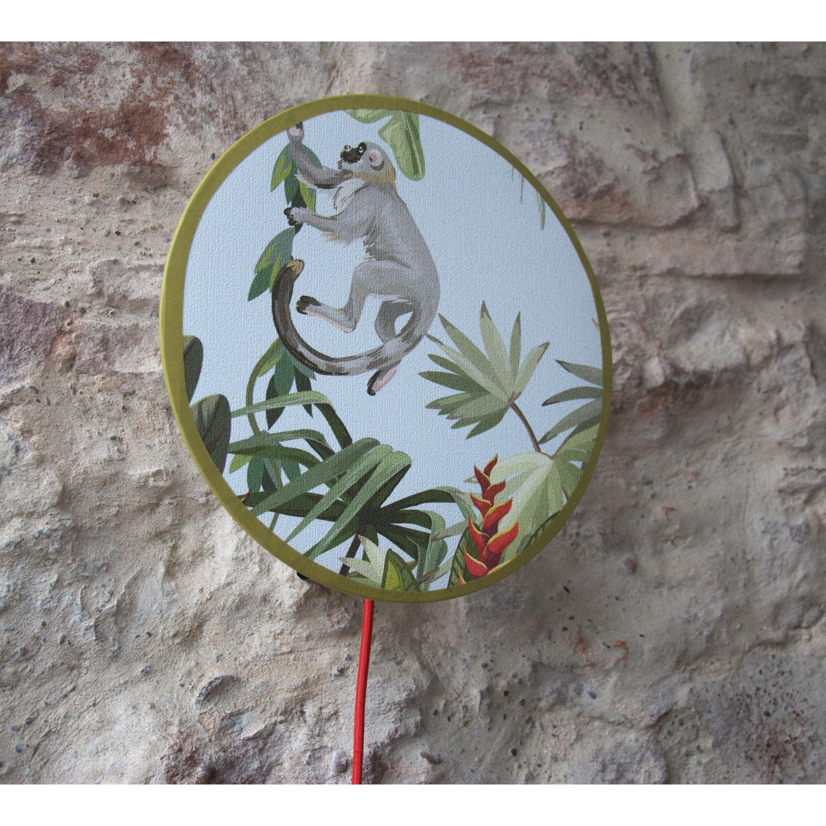 Applique murale lumineuse enfants, papier peint animaux exotiques. - Letempsdesbelleschoses