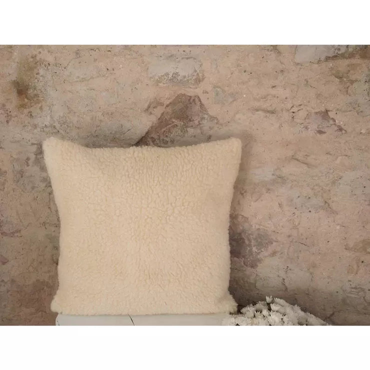 Imitation sheep Cushion, Aesthetic Cushion, Decorative Cushions, Beige Warm Old Linen Handmade Cushions, Unique Hemp Cushion - Letempsdesbelleschoses